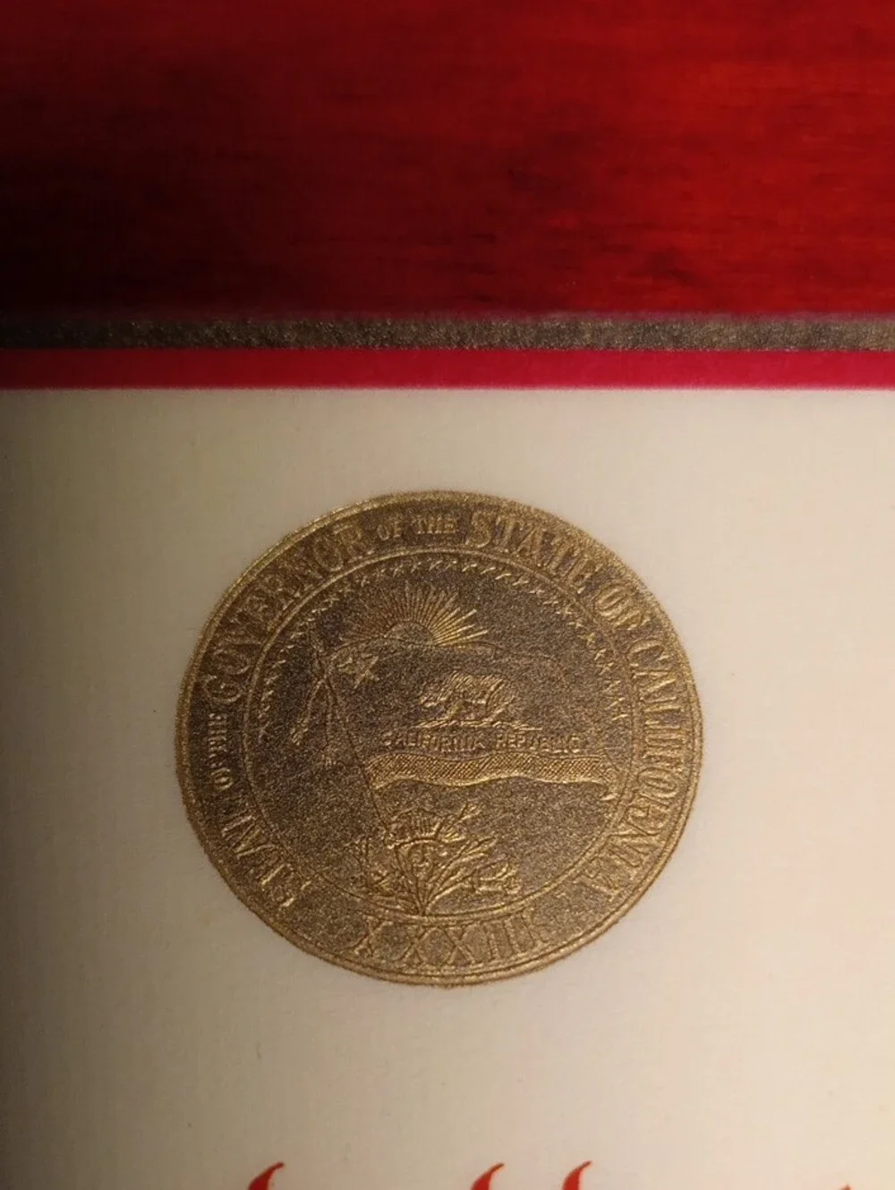 Republican Ronald Regan To the President Ford XMAS Greeting On Wood Plaque - Uni